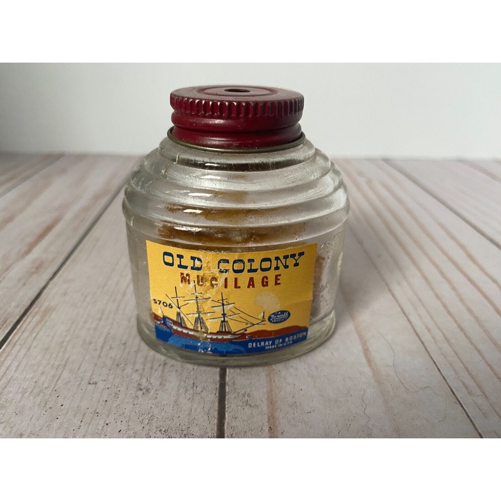 Vintage Antique Rexall Drugs Old Colony Mucilage RX Medicine Bottle S706 Delray